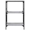 vidaXL B&uuml;cherregal 3 B&ouml;den Grau Sonoma 59x35x90,5 cm Holzwerkstoff