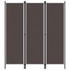 vidaXL 3-tlg. Raumteiler Braun 150x180 cm