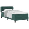 vidaXL Boxspringbett mit Matratze Dunkelgr&uuml;n 90 x 200 cm Samt