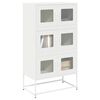 vidaXL Highboard Weiß 68x39x123 cm Stahl