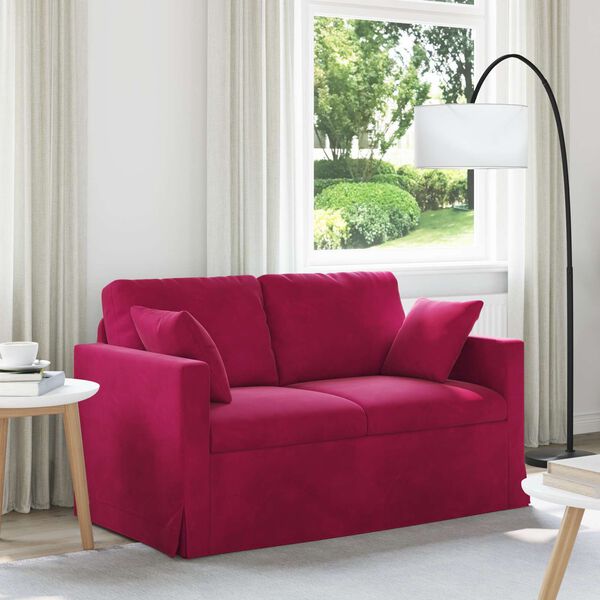 vidaXL Sofa Weinrot Gesamtabmessungen: 138 x 78 x 80 cm (B x T x H)