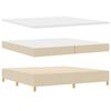 vidaXL Boxspringbett mit Matratze Creme 200 x 200 cm Stoff