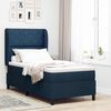 vidaXL Boxspringbett mit Matratze mit Kopfteil Blau 100 x 200 cm Stoff