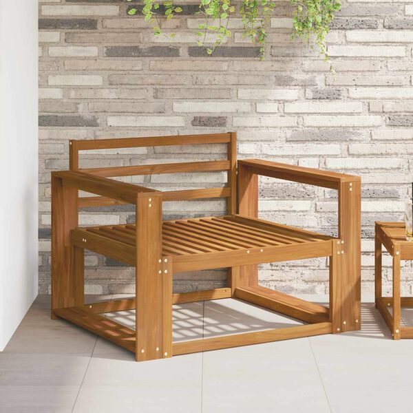 vidaXL Outdoor Mittelsofa Massivholz Akazie Natur