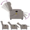 vidaXL Massagesessel Taupe Stoff