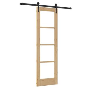 vidaXL Schiebet&uuml;r ORKDAL 61 x 198,5 cm Massivholz Kiefer und Glas