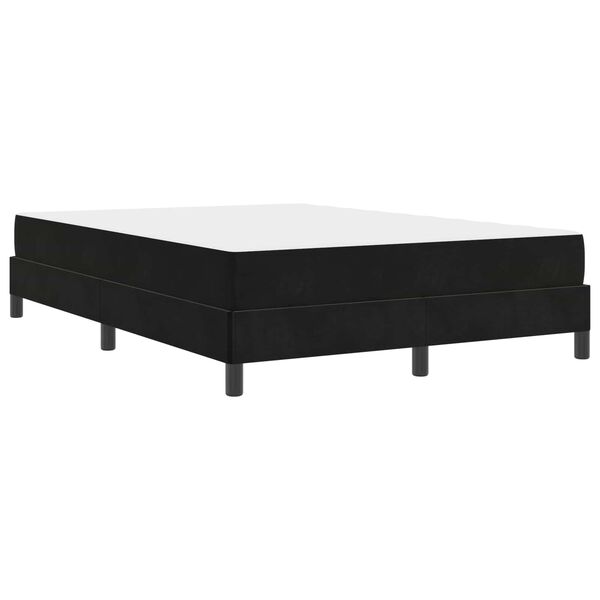 vidaXL Boxspringbett mit Matratze Schwarz 140 x 190 cm Stoff