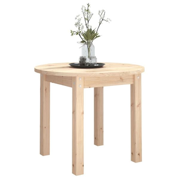 vidaXL Couchtisch Ø 55x45 cm Massivholz Kiefer