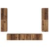 vidaXL TV-Schrankset Wandmontiert 7 pcs Altholz Holzwerkstoff