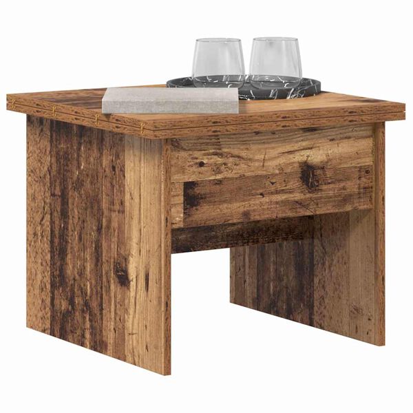 vidaXL Couchtisch Altholz 55 x 54,5 x 45 cm Holzwerkstoff