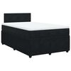 vidaXL Boxspringbett mit Matratze Schwarz 120x200 cm Samt