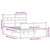 vidaXL Bettgestell ohne Matratze Sonoma-Eiche 120x200 cm Holzwerkstoff