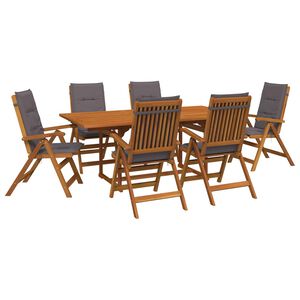 vidaXL Essgruppe f&uuml;r drau&szlig;en mit Sonnenschirm 8 stk. 6-Sitzer