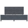 vidaXL Boxspringbett mit Kopfteil Dunkelgrau 200 x 200 cm Samt