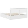 vidaXL Bettrahmen mit Kopfteil Weiß 180 x 200 cm Holzwerkstoff