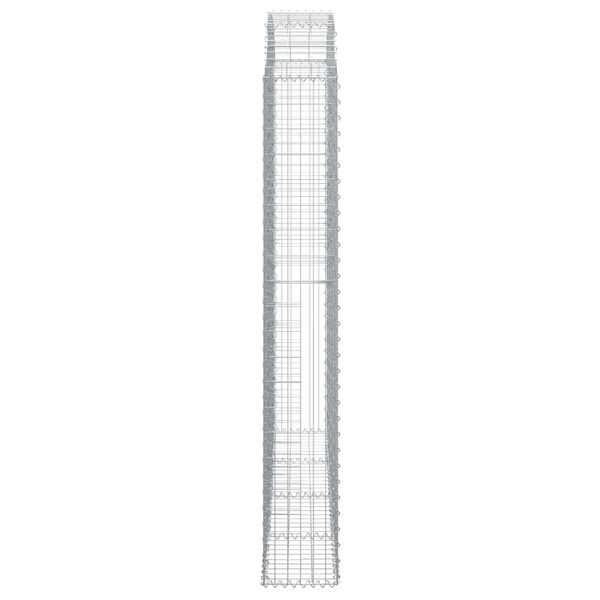 vidaXL Gabione mit Hochbogen 200x30x200/220 cm Verzinktes Eisen