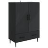 vidaXL Sideboard Schwarz 66 x 34,5 x 95 cm Holzwerkstoff