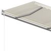 vidaXL Markise Manuell Einziehbar mit Pfosten 3,5x2,5 m Creme