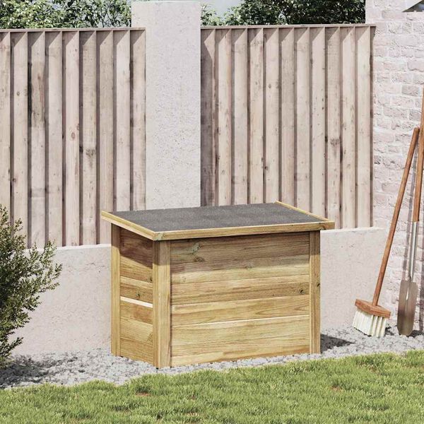 vidaXL Aufbewahrungsbox mit Speicher Natur 80 x 44,5 x 57,5 cm