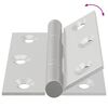 vidaXL Scharnier 2 pcs Silber 50 x 38 x 1,3 mm Stahl