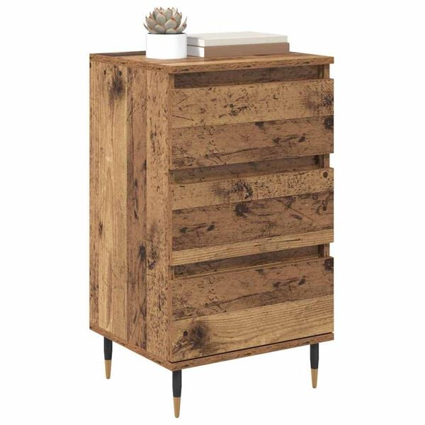 vidaXL Sideboard mit Schubladen Altholz 35 x 40 x 70 cm Holzwerkstoff