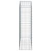 vidaXL Gabione mit Hochbogen 150x50x160/180 cm Verzinktes Eisen