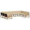 vidaXL Outdoor-Sofagarnitur 9 stk. Wei&szlig; und Beige