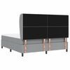 vidaXL Boxspringbett mit Matratze Hellgrau 180 x 200 cm Stoff