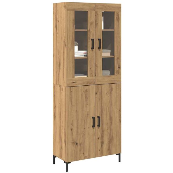 vidaXL Highboard 2 pcs Artisan-Eiche 69,5 x 34 x 180 cm Holzwerkstoff