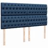 vidaXL Ottoman-Bett mit Matratze Blau 160x200 cm Stoff