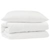vidaXL Bettdecken Set mit Kissen 2 stk. Wei&szlig; Mikrofaser