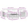 vidaXL Outdoor-Sofagarnitur mit Kissen 5 pcs Natur und Beige