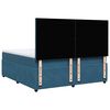 vidaXL Boxspringbett mit Matratze Blau 180x200 cm Samt