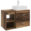 vidaXL Badezimmerm&ouml;bel-Set 2 pcs Altholz Holzwerkstoff