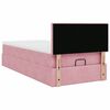 vidaXL Ottoman-Bett mit Matratze Rosa 80x200 cm Samt