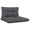 vidaXL 2-Sitzer-Gartensofa mit Kissen Grau Massivholz Kiefer