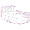 vidaXL Boxspringbett mit Matratze Hellgrau 100 x 200 cm Samt
