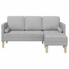 vidaXL Sofa Set mit Kissen Wolkengrau Polyester