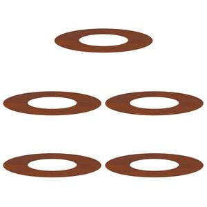 vidaXL geeignet f&uuml;r flache Baumringe 5 Stk. Rostig &Oslash;30/60 cm