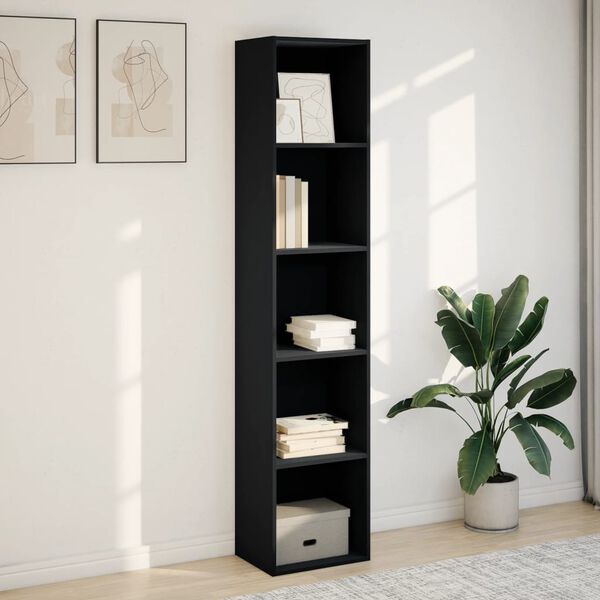 vidaXL B&uuml;cherregal Schwarz 40x30x189 cm Holzwerkstoff