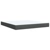 vidaXL Boxspringbett mit Matratze Dunkelgrau 180x200 cm Stoff