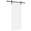 vidaXL Schiebet&uuml;r 86 x 198,5 cm Holzwerkstoff Wei&szlig; und Schwarz