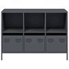 vidaXL Sideboard Anthrazit 101,5x39x73,5 cm Kaltgewalzter Stahl