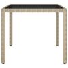 vidaXL 5-tlg. Garten-Essgruppe Poly Rattan und Hartglas Beige