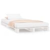 vidaXL Palettenbett Wei&szlig; 75x190 cm Massivholz Kiefer