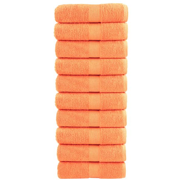 vidaXL Premium-G&auml;stet&uuml;cher SOLUND 10 Stk. Orange 30x50 cm 600 g/m&sup2;