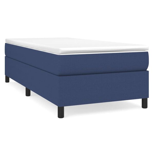vidaXL Boxspringbettgestell Blau 100x200 cm Stoff
