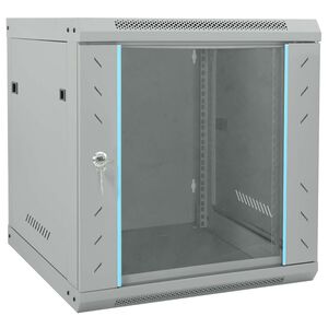 vidaXL Netzwerkschrank mit Speicher Grau 53 x 60 x 60 cm Stahl