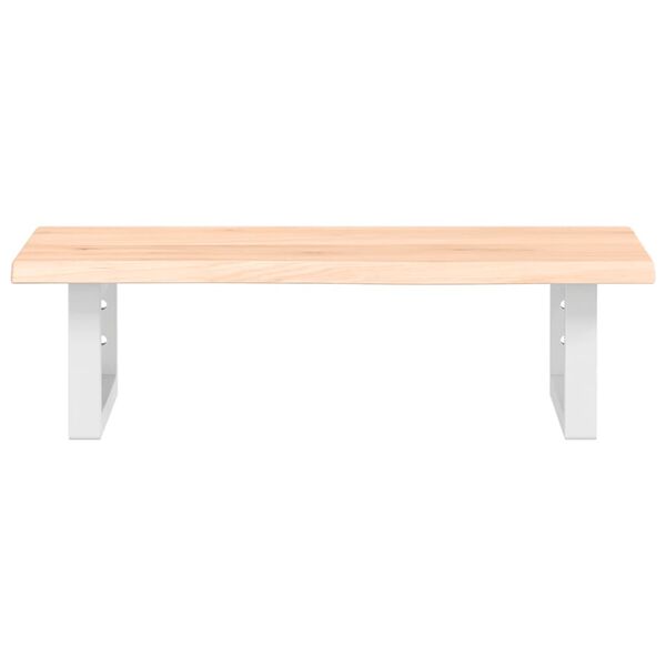 vidaXL Waschtischplatte mit Halterung Stahl und Massivholz Eiche