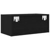 vidaXL TV-Schrank Schwarz Eichen-Optik 60x31x25,5 cm Holzwerkstoff
